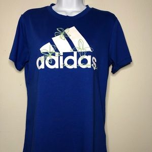 Adidas floral three stripe life T-shirt